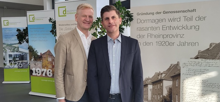 Martin Klemmer und Christan van Kan_Vorstände Baugenossenschaft Dormagen eG