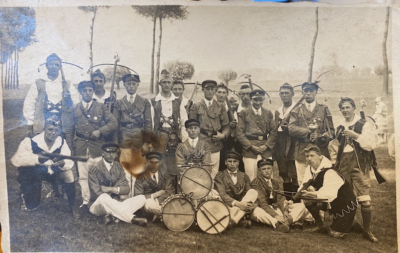 Tellkompanie und Tambourcorps ca. 1920-1930