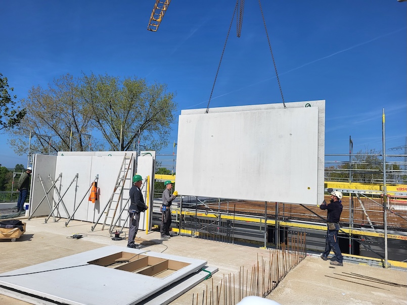 Baustelle neues Stadtquartier Richtfest