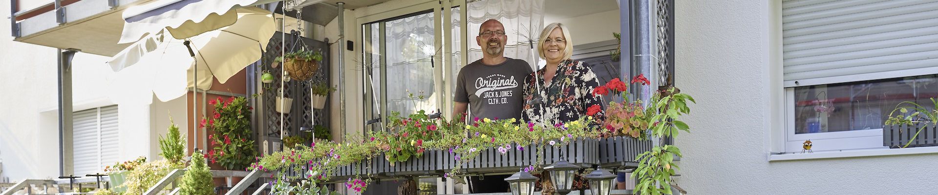 Herr und Frau Schlombach Balkon