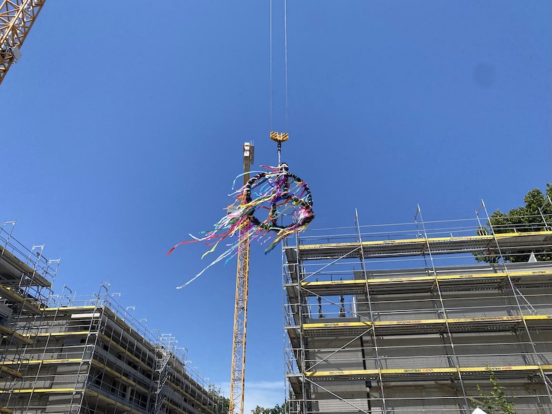 Richtkrone in der Luft