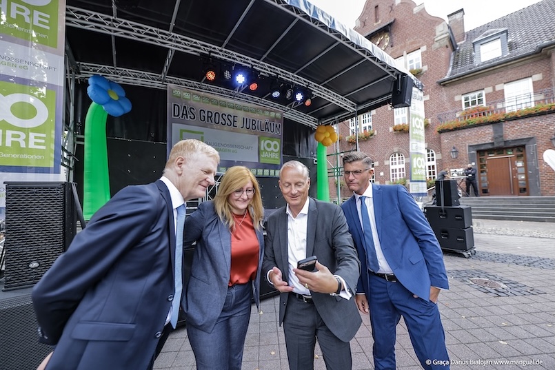 Jubiläumsfeier Martin Klemmer, Viktoria Miller, Alexander Rychter und Christian van Kan