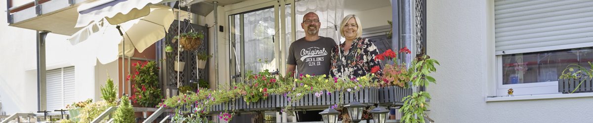 Herr und Frau Schlombach Balkon
